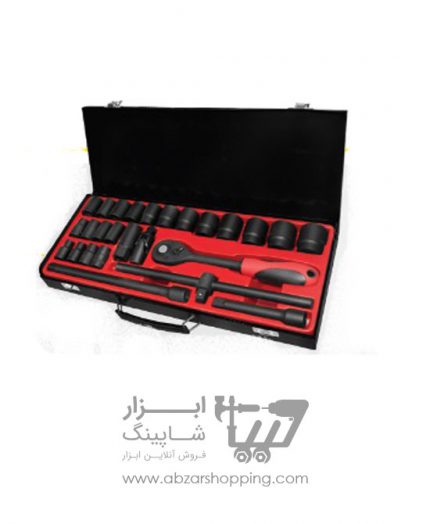 جعبه بکس 26 پارچه 1/2 درایو مشکی واستر مدل VA-4026BM
