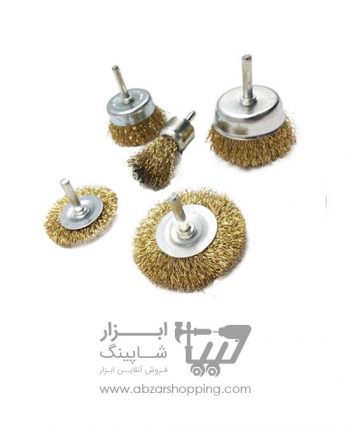 فرچه سیمی سر دریلی مدل مجموعه 5 عددی